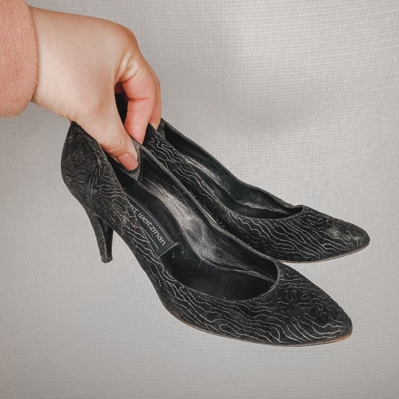 Stuart Weitzman | Vintage‎ Black Heels 6.5 Woman’s - Picture 1 of 6